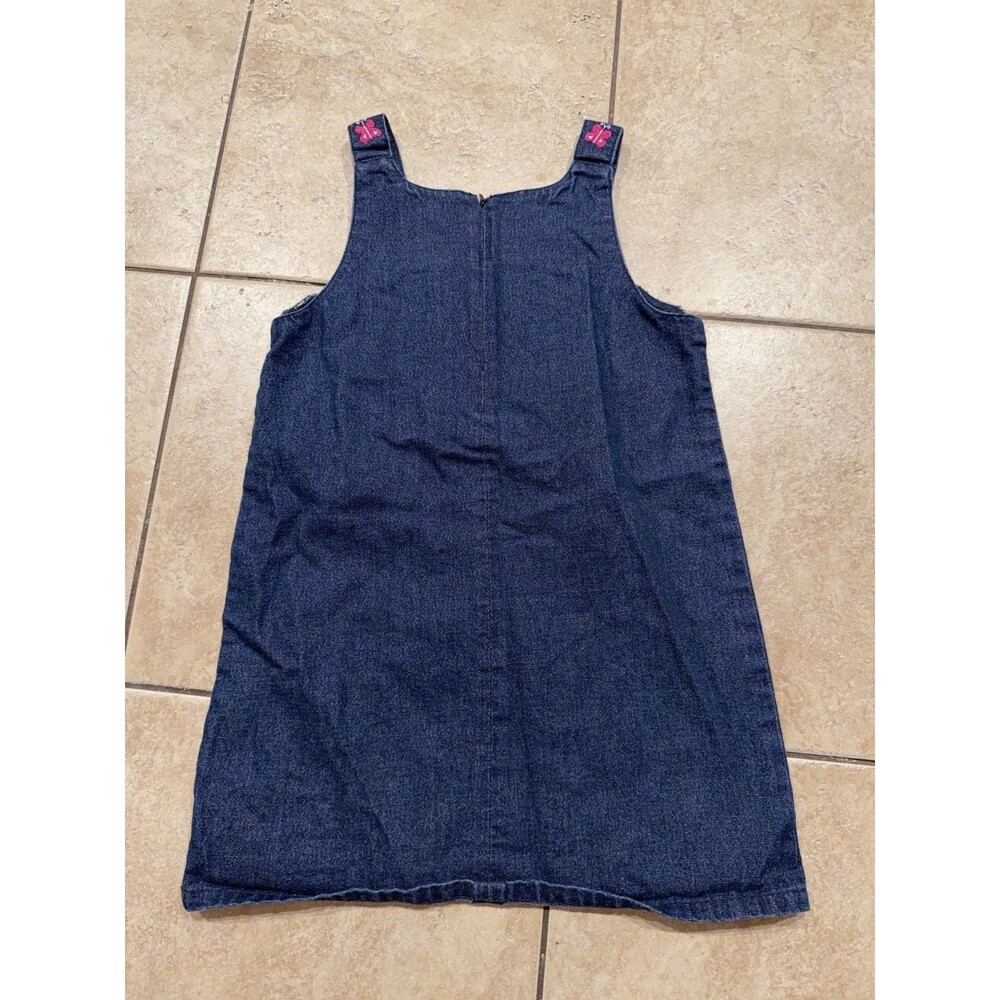 Vintage Disney Denim Dress Girls Toddler Size 6 Its A Small World After All - Picture 2 of 8